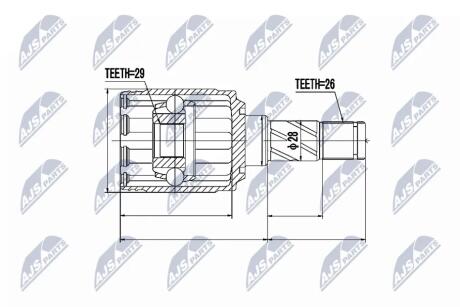 ШРКШ зовн. задн. 29X55.5X36 FORD KUGA CBV 08-12 Nty NPWVV007