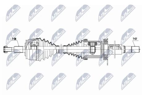 Піввісь приводу передн. VW Multivan Nty NPWVW131
