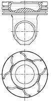 Поршень R.V.I. 123.0 MIDR 06.23.56 NURAL 87-135500-00