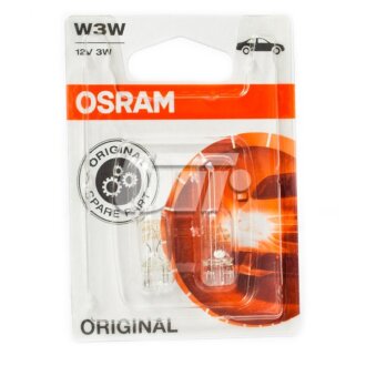 Лампа вспомогат. освещения W3W 12V 3W W2,1x9,5d (2 шт) blister OSRAM 2821-02B