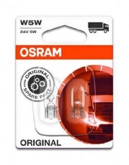 Автолампа (5W24VW2,1X9,5D10X) OSRAM 2845-02B (фото 1)