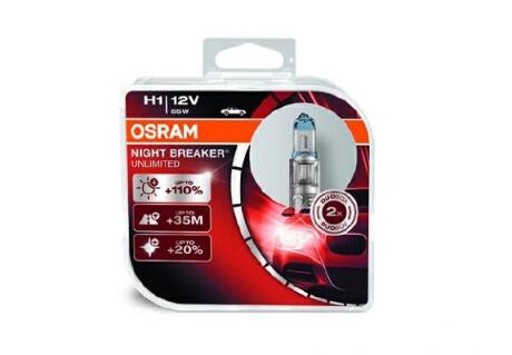 Автолампа H1 12V 55W P14.5s Night Breaker Unlimite OSRAM 64150NBUHCB
