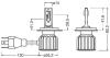 Комплект ламп (2шт.) LED H4 15W 12V P43 6000К OSRAM 64193DWBRT2HFB (фото 3)