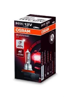 Лампа фарная H11 12V 55W PGJ19-2 SILVERSTAR OSRAM 64211SV2 (фото 1)
