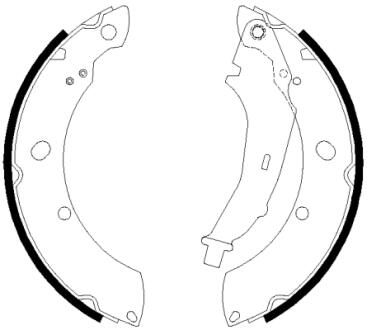 HELLA VW Щоки гальмівні задн. Polo 09-, SKODA Rapid PAGID 8DA 355 051311