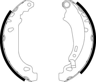 HELLA RENAULT Гальмівні щоки CLIO II 1.5 dCi 03-05, CLIO SYMBOL I 1.4 00-, LOGAN I 1.5 dCi 11-, DACIA, DAIHATSU PAGID 8DB 355 002261