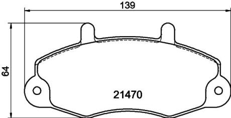 Тормозные колодки перед. Transit T12 91-00 PAGID 8DB355006391