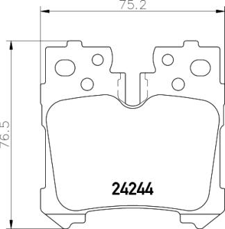 Тормозные колодки зад. Lexus LS (UVF4_, USF4_) 460 06- PAGID 8DB 355 006651