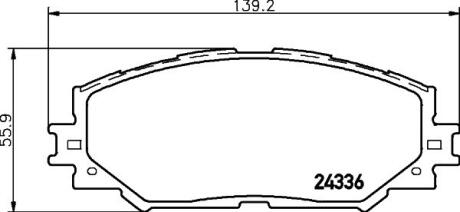 Тормозные колодки дисковые перед. Toyota Auris 1.4D-4D 03/07- PAGID 8DB 355 006861
