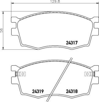 Тормозные колодки дисковые перед. Hyundai Accent 1.4/1.6/Kia Rio II 1.4/1.6 05- PAGID 8DB 355 006951