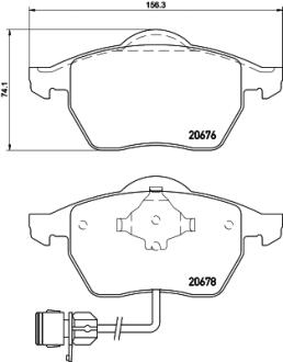 Колодки гальмівні дискові комплект; передн. PAGID 8DB355007461