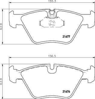 Гальмівні колодки дискові перед. Bmw X3 Series (E83)/Z Series (E86)/Z Series (E85)/3 Series (E46)/5 Series (E39) PAGID 8DB 355 007961