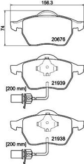 Колодки гальмівні дискові комплект; передн. PAGID 8DB 355 008411
