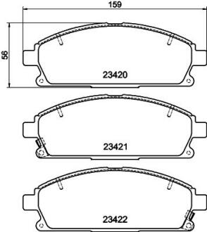 Колодки тормозные передние Nissan X-Trail 01-13/Pathfinder 97-04 (sumitomo) (159x55,9x16) PAGID 8DB355009661