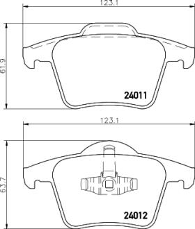 Тормозные колодки дисковые зад. Volvo XC 90 02-> PAGID 8DB 355 010801
