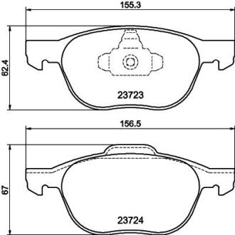 Тормозные колодки перед. Focus/C-Max/Kuga 03- PAGID 8DB355011191