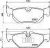 Тормозные колодки зад. BMW 3(E90)/1(E81) 04-13 (ATE) (123x43,6x17,3) PAGID 8DB355011301 (фото 1)