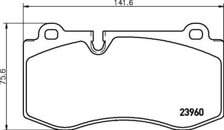 Тормозные колодки дисковые перед. DB W211 S320-500 05- PAGID 8DB 355 011401