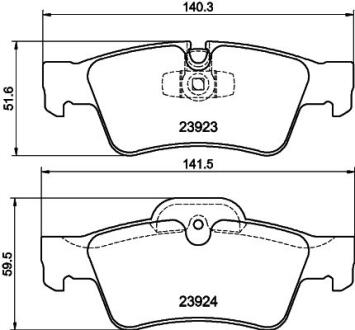 Колодки гальмівні дискові комплект; задн. PAGID 8DB 355 011421