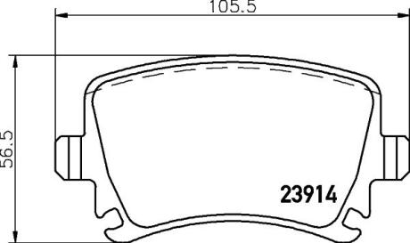 Колодки гальмівні дискові комплект; задн. PAGID 8DB 355 011771