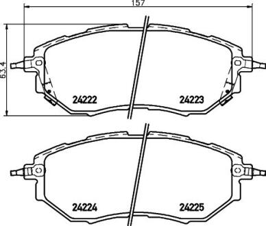 Тормозные колодки дисковые перед. Subaru Tribeca 05-/Forester 12-/Legacy 3,0 03- PAGID 8DB 355 012031