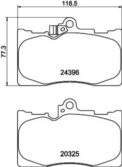 Тормозные колодки перед. LEXUS GS/RC 05- PAGID 8DB355012121