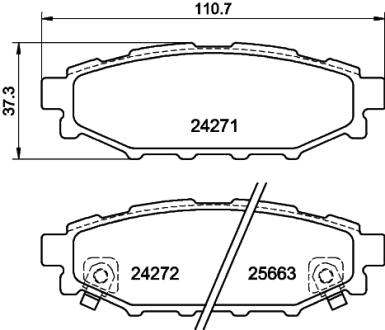 Тормозные колодки зад. Subaru Forester/Legacy IV 03- PAGID 8DB355012261