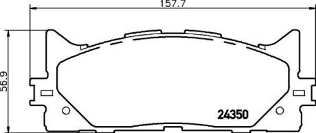 Тормозные колодки дисковые перед. Toyota Camry 06-/Lexus ES350 06-/Rav 4 2.4 05- PAGID 8DB 355 012401