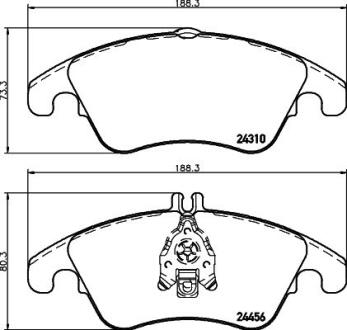 Колодки гальмівні дискові комплект; передн. PAGID 8DB 355 012621