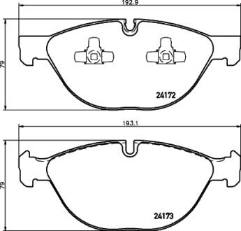 Гальмівні колодки дискові перед. BMW X5 E70, F15 X6 E71, F16 07- PAGID 8DB 355 012661