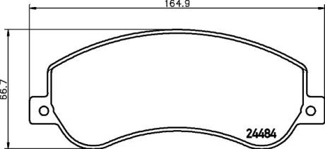 Тормозные колодки дисковые перед. Ford Transit 2,2-2,4 TDCI 06- PAGID 8DB 355 012761
