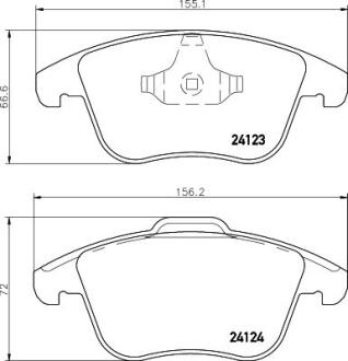 Колодки гальмівні дискові комплект; передн. PAGID 8DB 355 012891