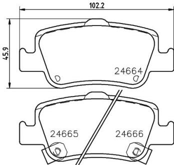 Тормозные колодки зад. Toyota Auris 07-12/Corolla 13- (bosch) PAGID 8DB355013571