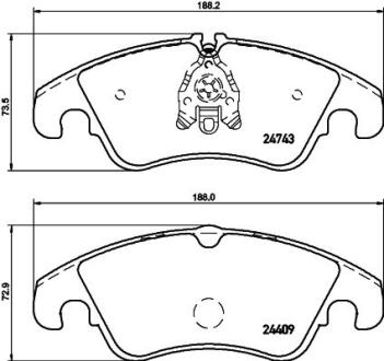 Тормозные колодки дисковые перед. Audi A4 (B8) 2.0 TDI 07-/A5 2.7 TDI 09- PAGID 8DB 355 013751