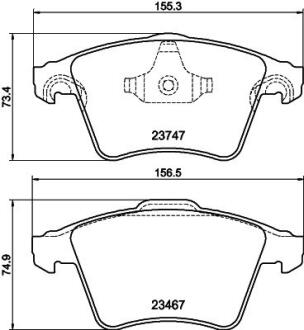 Колодки гальмівні дискові комплект; передн. PAGID 8DB355013821