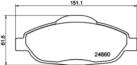 Тормозные колодки дисковые перед. Peugeot 308 1.2-2.0D 09.07-08.16 PAGID 8DB 355 013911