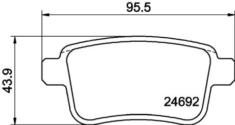 Тормозные колодки дисковые зад. Renault Kangoo II 08- PAGID 8DB 355 013971