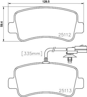 Гальмівні колодки дискові зад. Opel Movano Renault Master III 2.3Dci/2.3Cdti 05.10- PAGID 8DB355015301