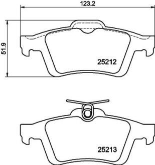 Колодки тормозные задние Ford Focus II/C-Max 03-12 (ATE) PAGID 8DB355015761