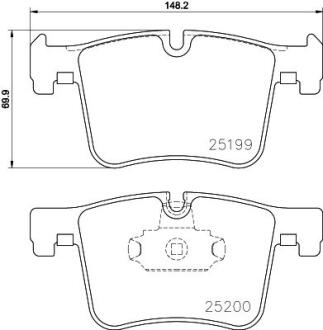 Колодки гальмівні дискові комплект; передн. PAGID 8DB 355 015781