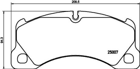 Тормозные колодки дисковые перед. VW Touareg 02- Porsche Cayenne 02- PAGID 8DB 355 015801