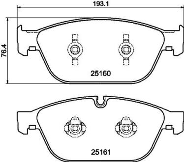 К-кт перед. тормозов. колодок Audi A8, Q5 2.0-6.3 11.09- PAGID 8DB 355 016021