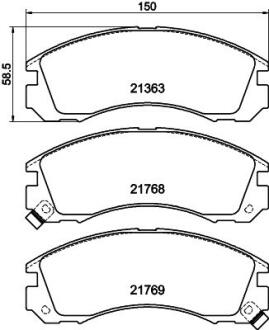 Тормозные колодки дисковые перед. Mitsubishi Challenger/L400/Lancer Evolution/Montero Sport/Outlander/Pajero PAGID 8DB 355 016531