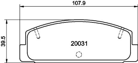 Гальмівні колодки дискові зад. Mazda 323 93-97, 98-, 626 91-, 6 02- PAGID 8DB 355 016761