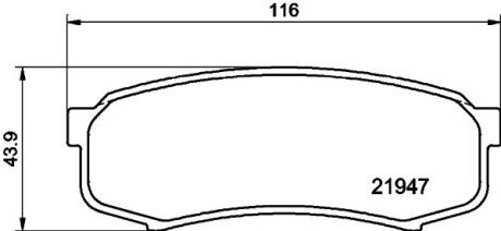 Тормозные колодки зад. Toyota Land Cruiser 84- PAGID 8DB355016831