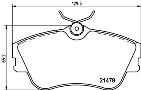 Гальмівні колодки перед T4 1.9TD/2.4D >99 (R15)(невент.диск) PAGID 8DB355018071