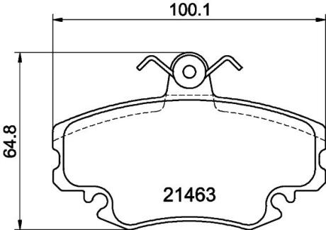Гальмівні колодки Logan/Sandero/Megane I/Clio 98- (з датчиком) PAGID 8DB 355 018131