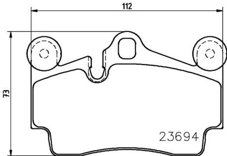 Тормозные колодки дисковые зад. VW Touareg 2.5 04-10 /Porsche Cayenne 3.2 02- PAGID 8DB 355 018711