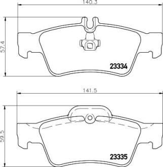 Тормозные колодки дисковые зад. MB CLS (C219), E (W211, W212), S (W220) 3.0-5.5 09.99- PAGID 8DB 355 018751