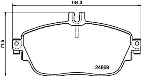 Тормозные колодки дисковые перед. Mercedes B - class 11- / A - class 11- PAGID 8DB 355 019721